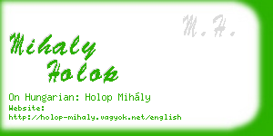 mihaly holop business card